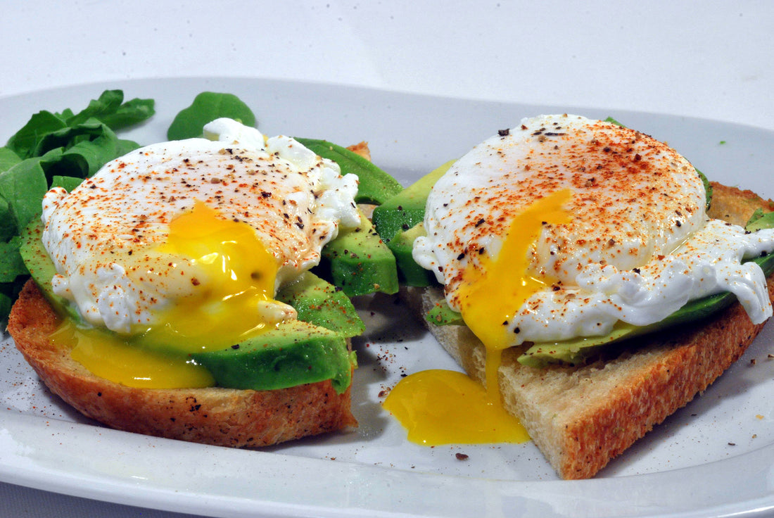 Eggs poached in white wine and cream.